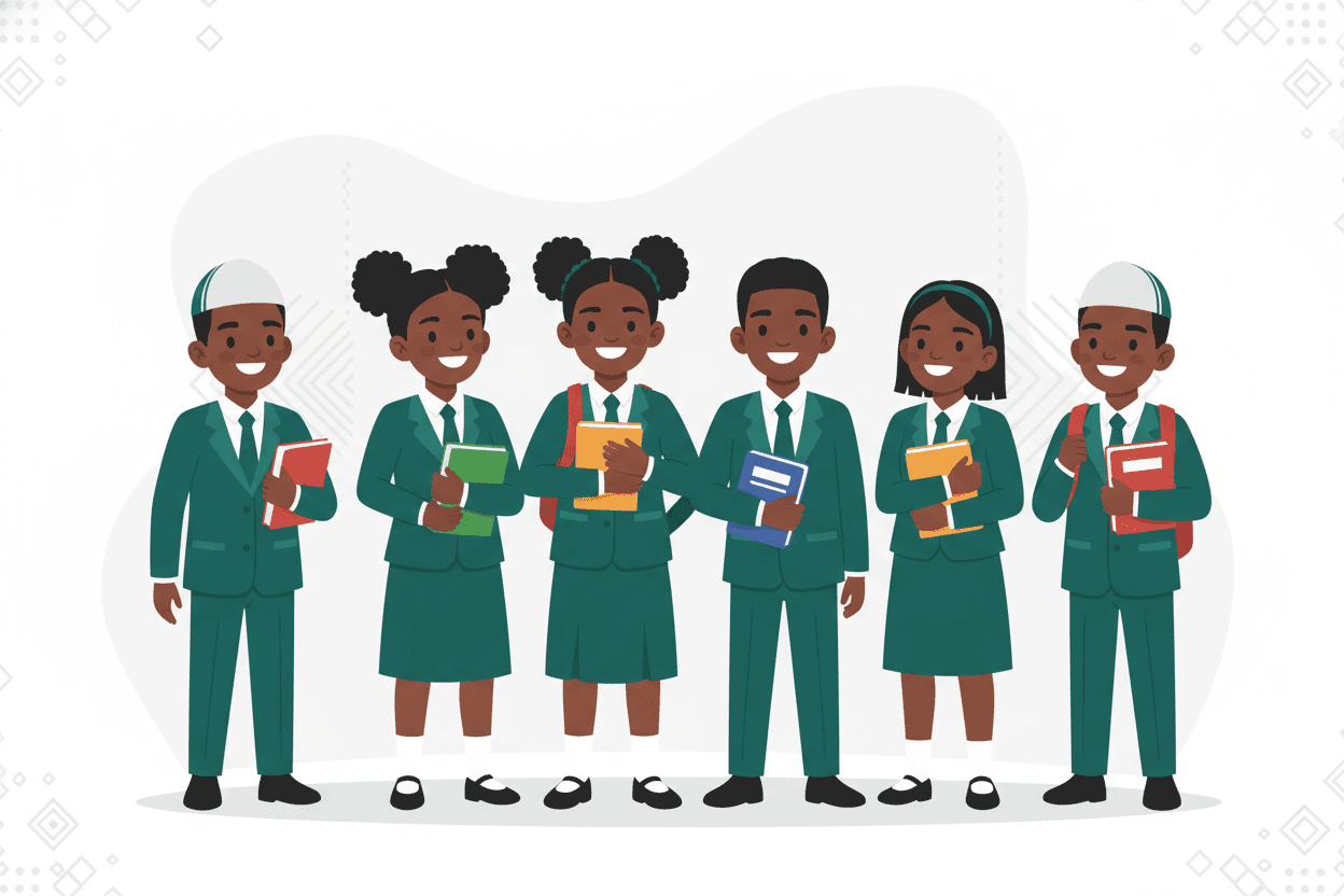 Diverse group of Nigerian students